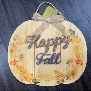 🎃 Wooden Pumpkin Fall Decor with Bow